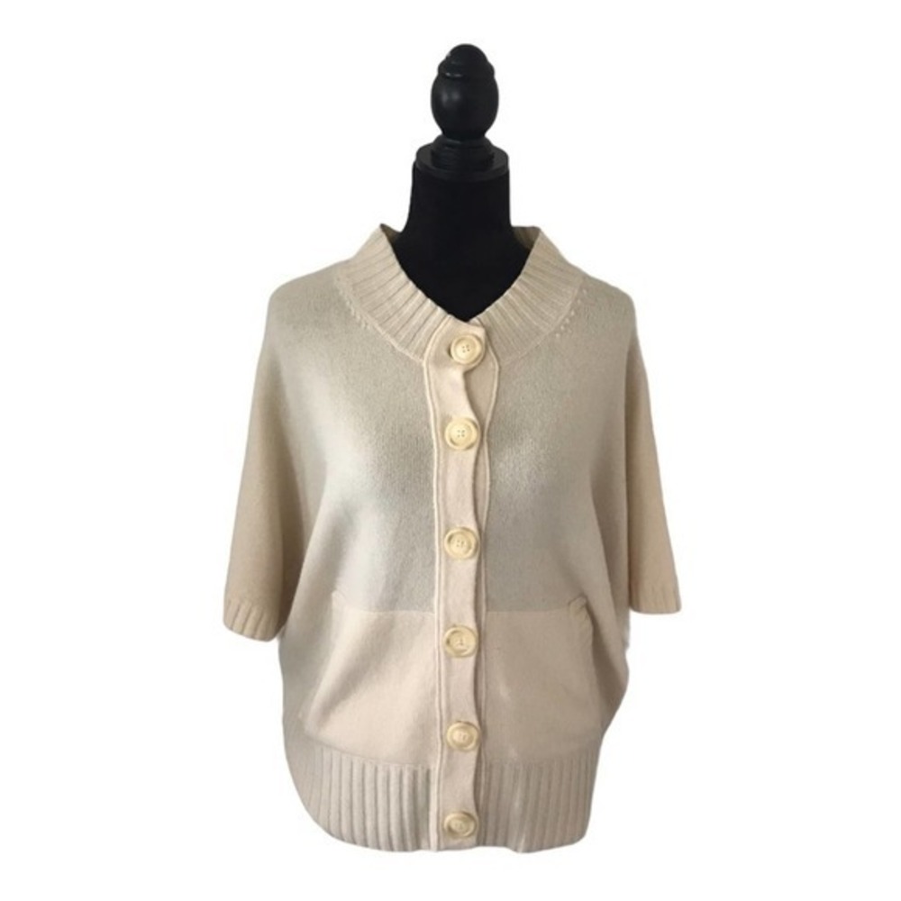 Nieman Marcus Cream Button Up Cardigan Size L